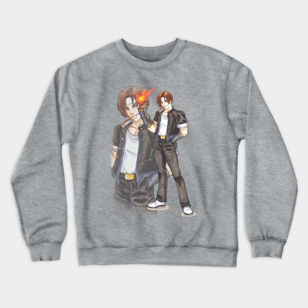 KOF Kyo Kusanagi Crewneck Sweatshirt by ekkimu